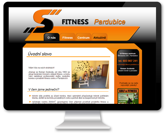 webová prezentace Roman Svoboda, S-Fitness