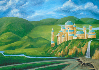 Naboo (akryl, plátno na rámu 50x70)