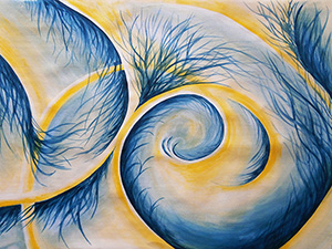 Water Swirls (akryl, arch plátna 45x61)