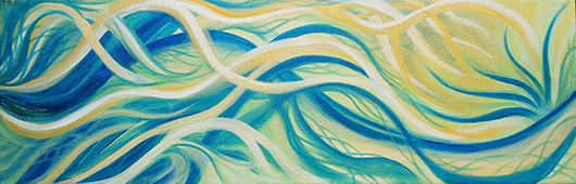 Quiet Wave (akryl, plátno na rámu 20x60)