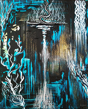 Dark Sanctuary (akryl, plátno na rámu 25x30)