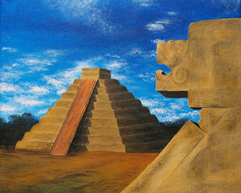 Mexico (akryl, plátno na rámu 25x30)